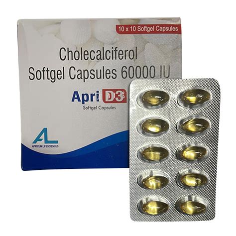 Cholecalciferol 60000iu Softgel Capsules Drug Type General Medicines