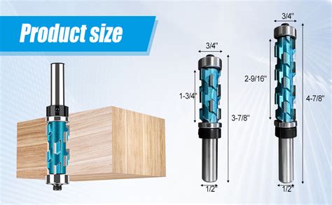 2pcs Flush Trim Router Bit 1 2 Shank Bearing Flush Trim Bit Double