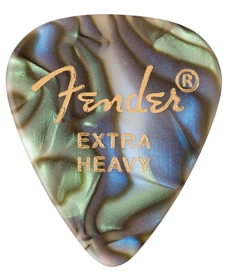 Fender Premium Celluloid Picks Green Moto Extra Heavy Adet Fiyat