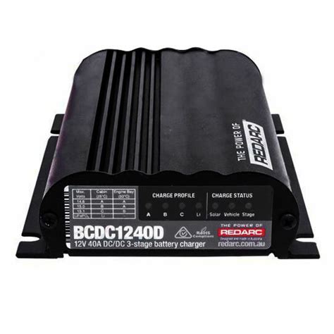 Redarc Bcdc1240d Dual Input 40a In Vehicle Dc Battery Charger