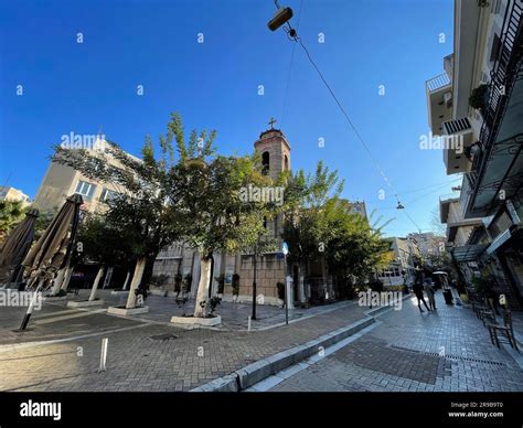 Atenas Grecia De Noviembre De Iglesia Ortodoxa Griega En El