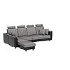 FURNY Winchester Fabric Leatherette 6 Seater Sectional