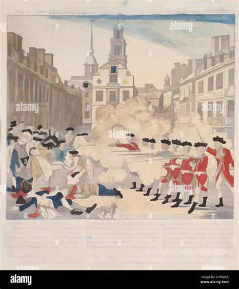 Arte Inspirado En La Masacre De Boston 1770 Grabado Y Grabado