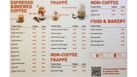 Daftar Menu Tomoro Coffee Lengkap Dengan Rekomendasinya