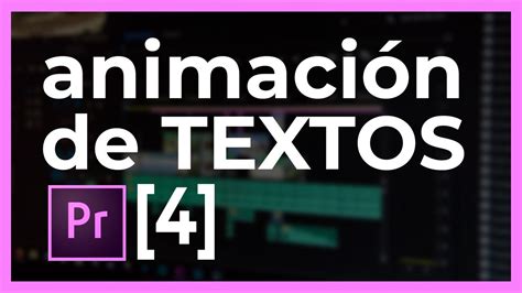 Animaci N De Textos Con Adobe Premiere Koradi Productions Youtube