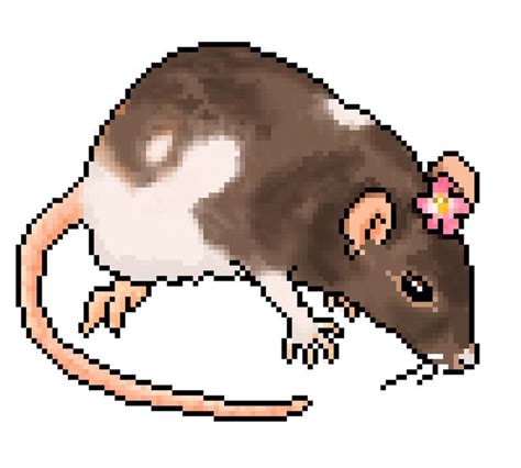 High Res Pixel Rat Art Print By Emi Jay Art X Small Pixel Art Art Prints Pixel