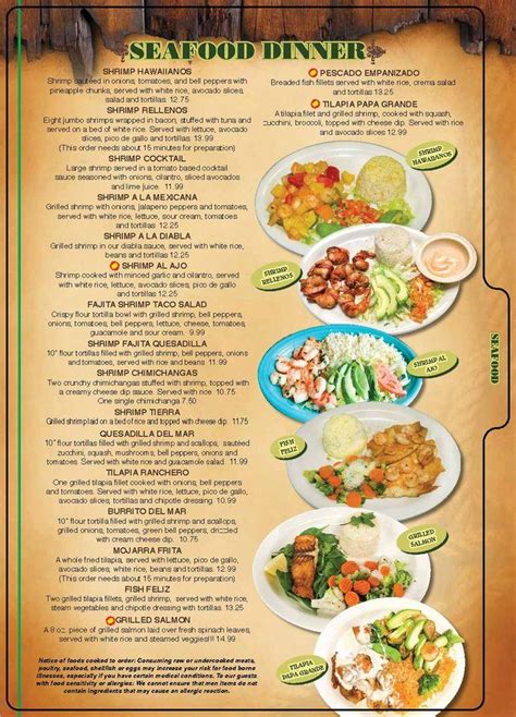 Menu At Papa Grande Mexican Restaurant Owensboro 544 Southtown Blvd