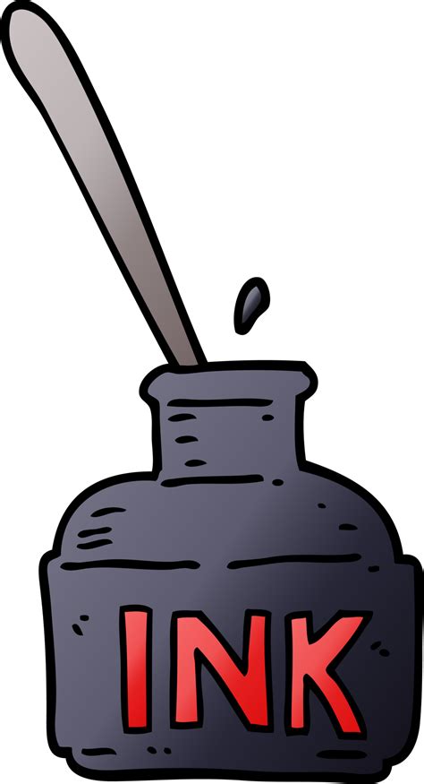 Cartoon Doodle Ink Bottle 45101528 Png