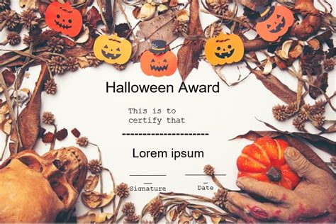 Free Halloween Award Certificate Templates Ms Word Best Collections