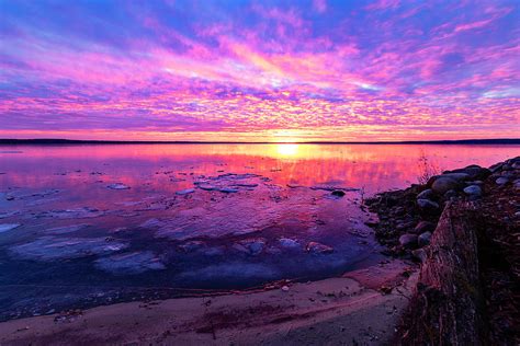 Magenta Sunrise Photograph By Joe Holley Fine Art America