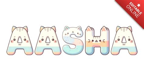 Aasha Cat Alphabet Font Text Effect Generator