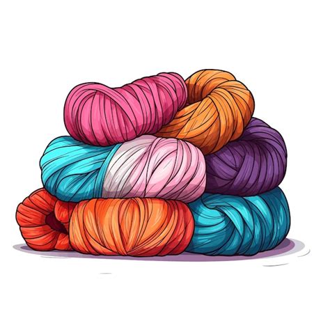 Premium Vector Hand Drawn Yarn Cartoon Vector Illustration Clipart