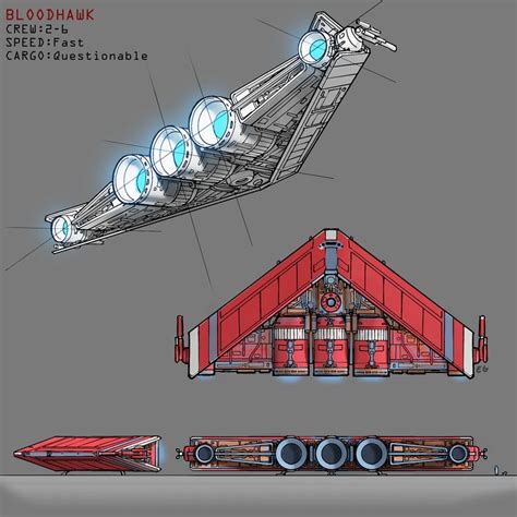 Artstation Blood Hawk Eric Geusz Space Ship Concept Art Star Wars