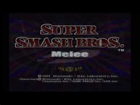 Super Smash Bros Melee Title Screen Intro Gcn Youtube