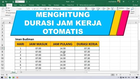 Cara Menghitung Jam Kerja Di Excel Satu Manfaat