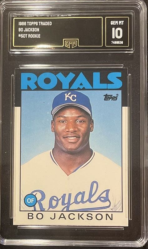 1986 Topps Traded Bo Jackson RC 50T GMA Gem Mint 10 EBay