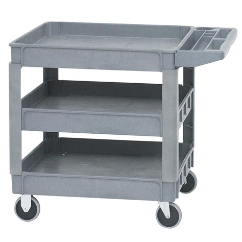 Hubert® Stainless Steel 3 Shelf Medium Duty Utility Cart 31l X 19w