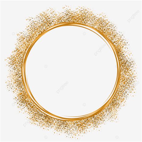 Golden Splatters Circle Frame Frames Circle Golden Png Transparent