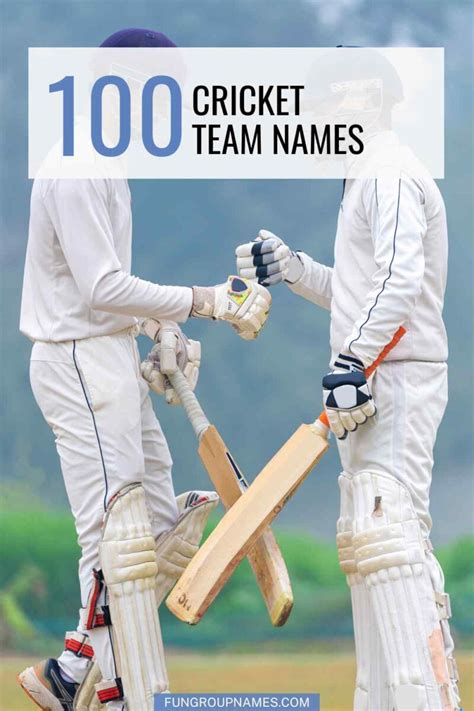 100 Creative Cricket Team Names