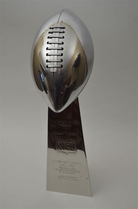 Lot Detail - New England Patriots vs St. Louis Rams Super Bowl XXXVI Trophy