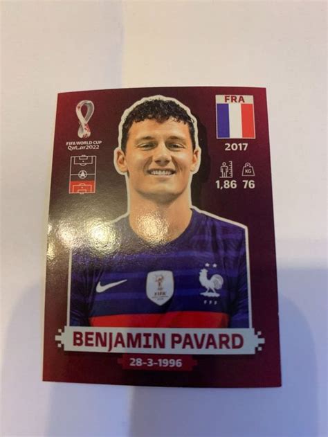 Panini WM 2022 Benjamin Pavard FRA 9 Kaufen Auf Ricardo