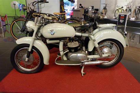 Batu East Java Indonesia August 10 2022 Antique White Motorcycle