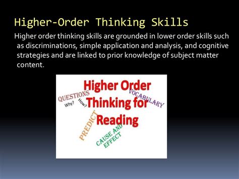 Teaching Higher Order Thinking And 21st Century Skills