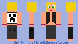 Girl fan creeper Minecraft Skin