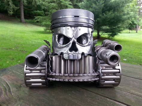 Skull Piston Gunny From Morgan S Garage Scrap Metal Art Diy Metal