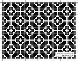 A Black And White Pattern With Squares In The Middle As Well As Words