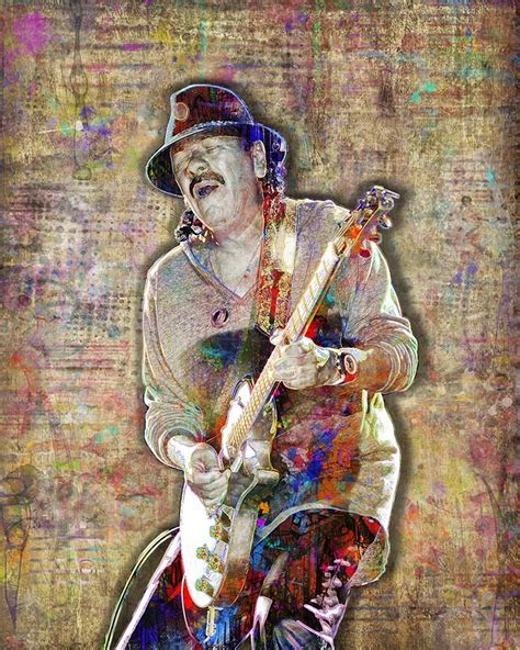 Carlos Santana Poster Carlos Santana Portrait Gift Santana Tribute