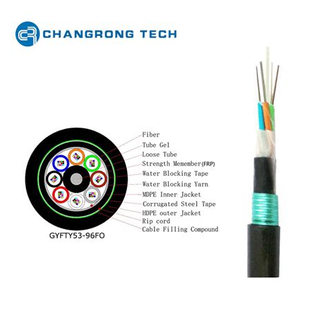 GYTA53 Underground Armored Outdoor Loose Tube Steel Wire Fiber Optic