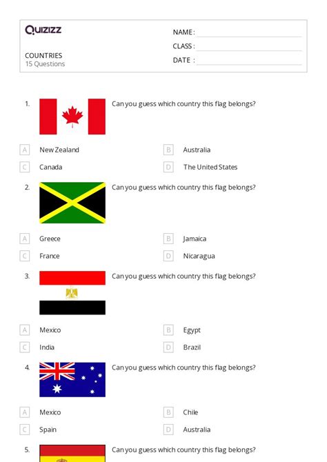 50 Countries In Europe Worksheets On Quizizz Free Printable