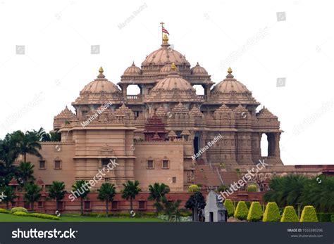 akshardham temple  delhi india isolated stock photo