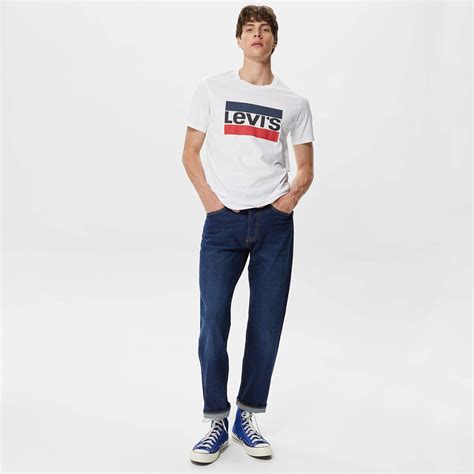 Levi S Sportswear Logo Graphic Sportswear Erkek Krem Rengi T Shirt