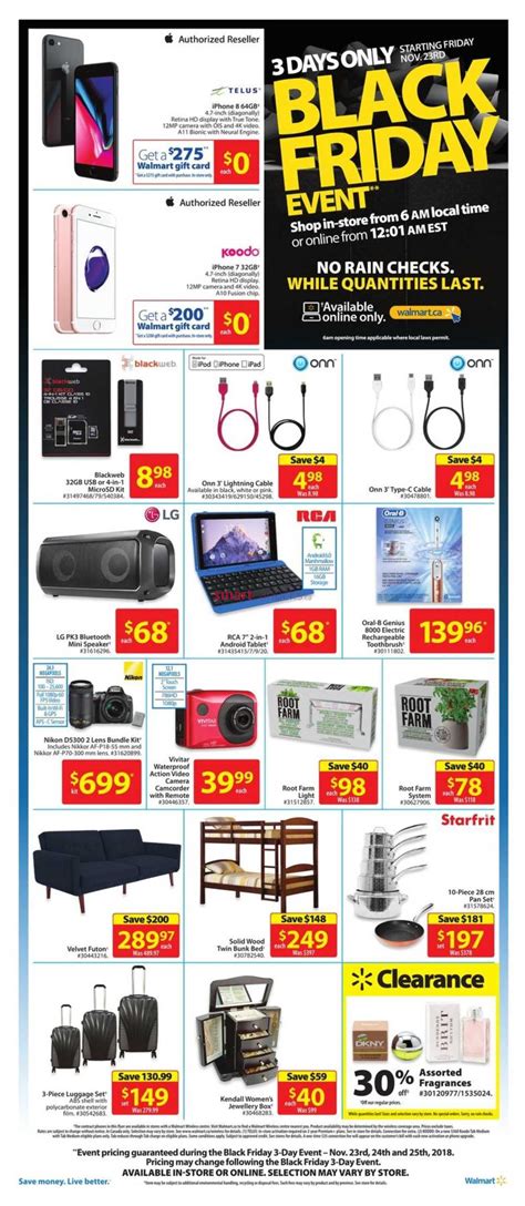 Walmart Black Friday Flyer November 23 to 25, 2018