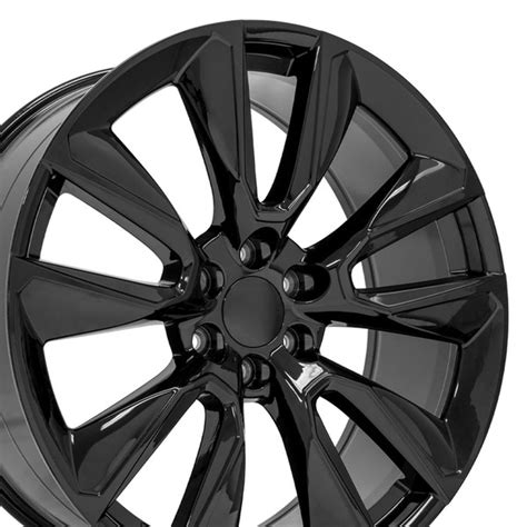 Chevy Rims CV32 24x10 Black Silverado RST Wheels SET