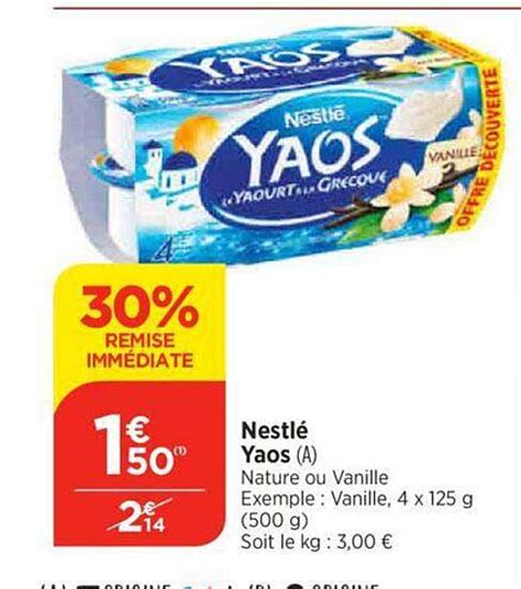 Promo Nestlé Yaos chez Atac iCatalogue fr