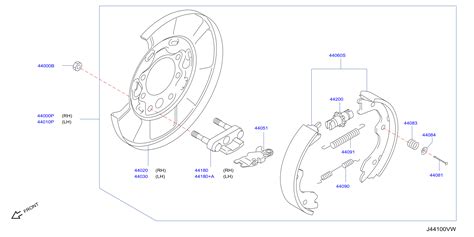 Nissan Murano Parking Brake Right Rear 44000 Ca01b Genuine Nissan Part