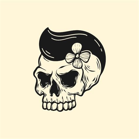 Premium Vector Skull Hand Drawn Illustration