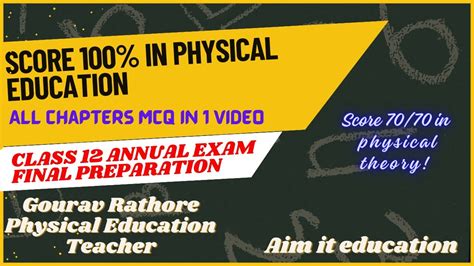 Physical Education Class 12 All Chapters Important Mcq In 1 Video For Coming Exam Pe Youtube