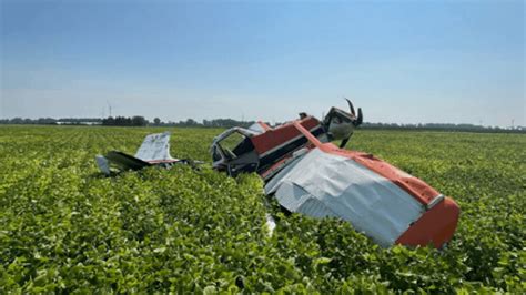 Msp Pilot Uninjured After Crop Duster Crashes Into Huron County Field