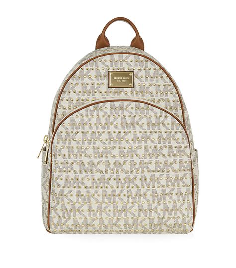 Michael Michael Kors Large Jet Set Studded Backpack In Natural Lyst