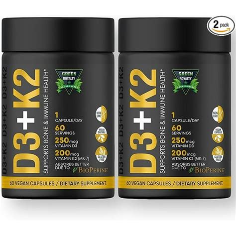 Vitamin D3 10000 Iu K2 200mcg Soft Gels 2 In 1 D3k2 Infused With