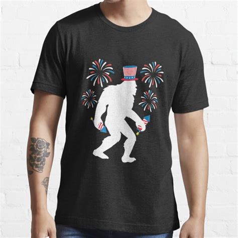 4th Of July Bigfoot Firecracker Sasquatch July 4th Fireworks T Shirt By Jamielottie