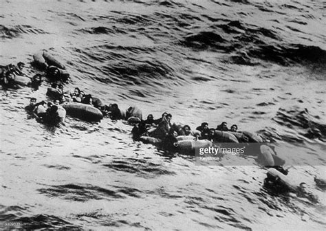 Survivors Of A German Submarine Which Was Sunk In The Atlantic By The