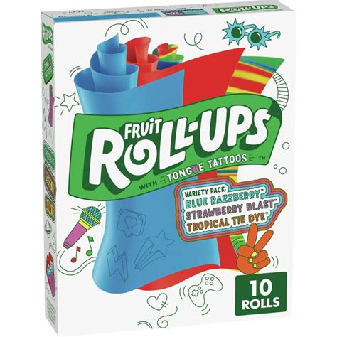 Fruit Roll-Ups Fruit Flavored Snacks, Variety Pack, Pouches, 10 ct is ...