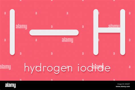 Hydrogen iodide (HI) molecule. Skeletal formula Stock Photo - Alamy