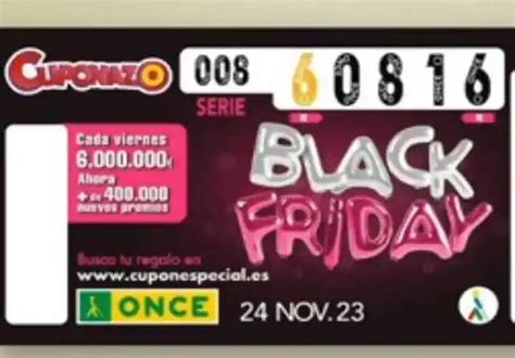 CUPONAZO DE LA ONCE De HOY 24 De Noviembre BLACK FRIDAY Comprueba El