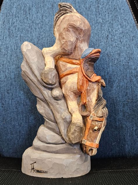 Hand Carved Wooden Horse Horse Ornament Wood Carved Horse Wooden Horse